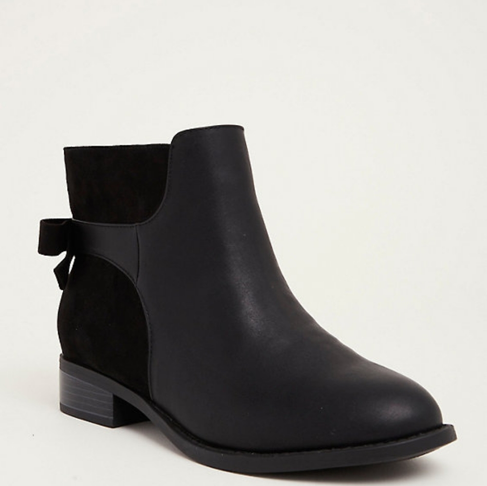 Black Bow Booties
